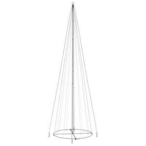 vidaXL Juletre kjegleformet kaldhvit 1134 lysdioder 230x800 cm