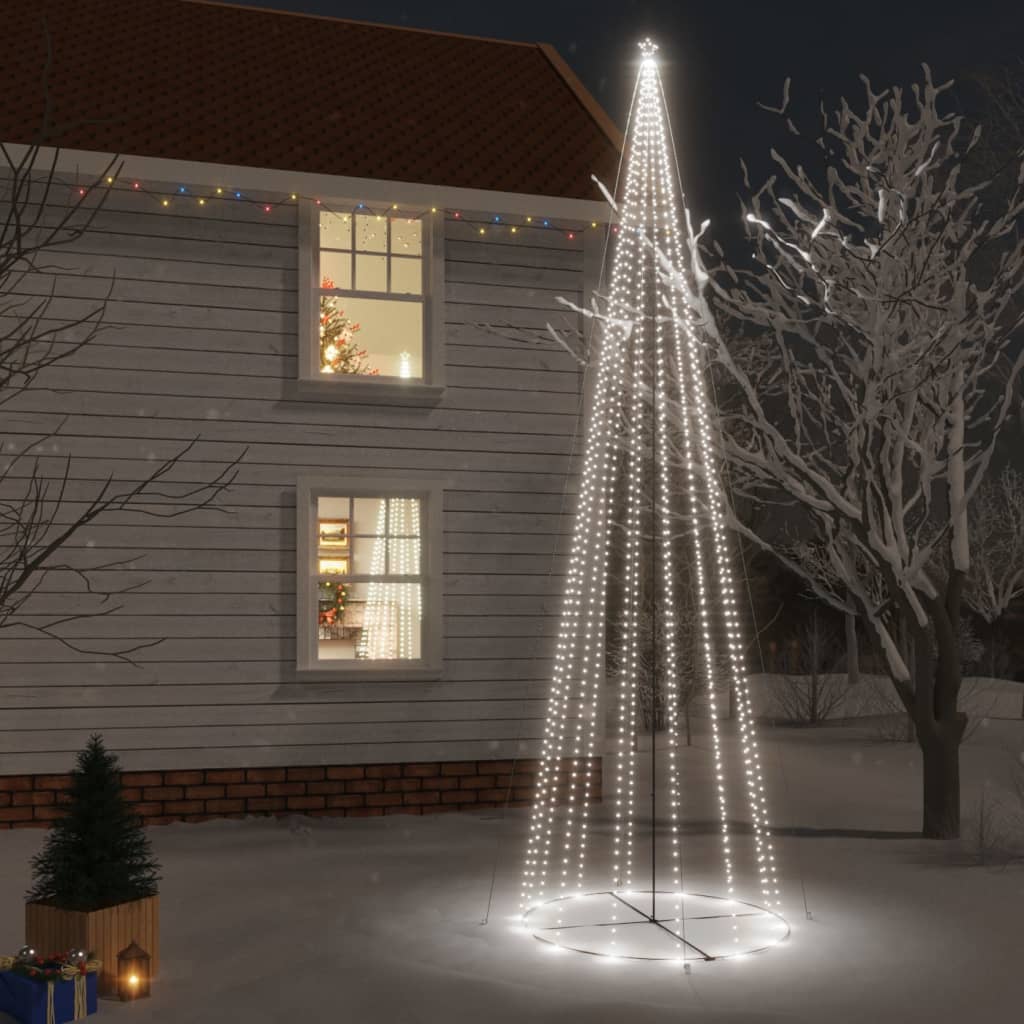 Vánoční stromek kužel 1 134 studených bílých LED diod 230x800cm