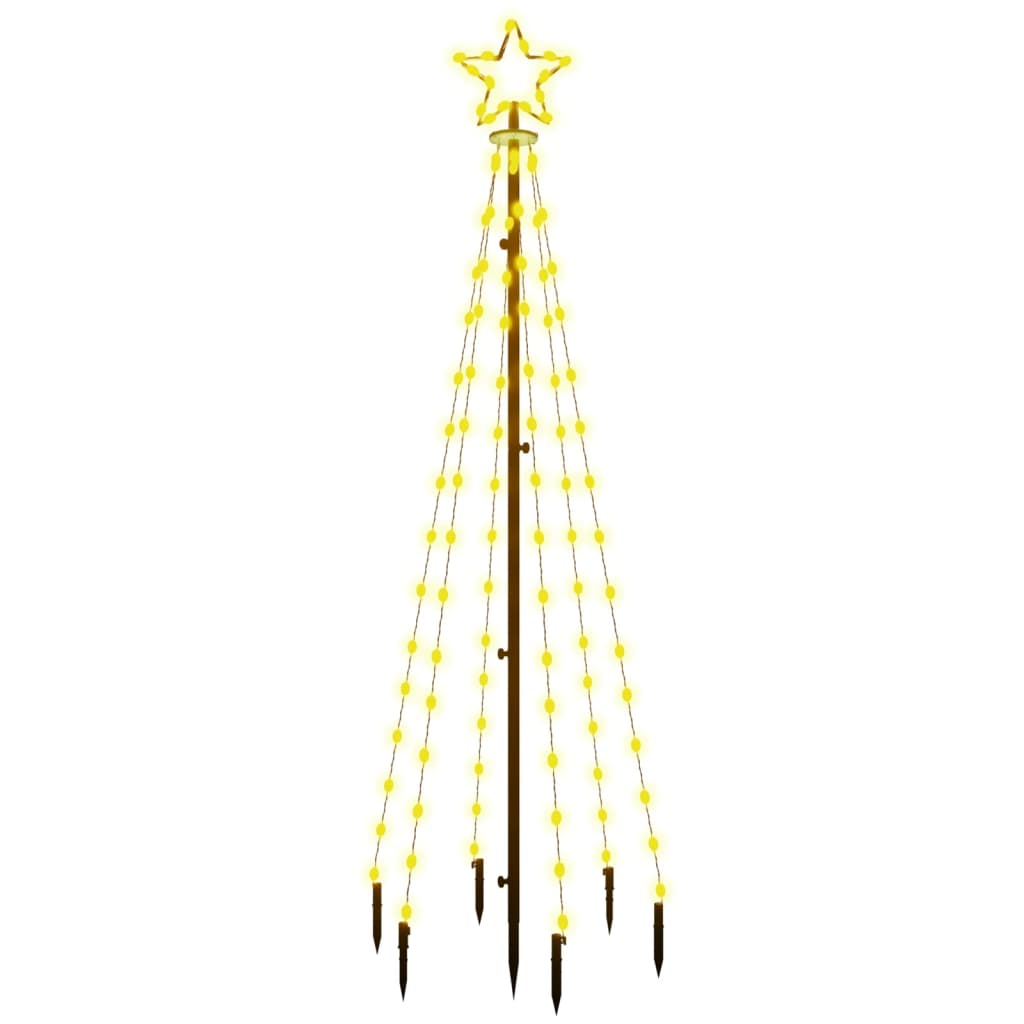 

vidaXL Christmas Tree with Spike Warm White 108 LEDs 6 ft