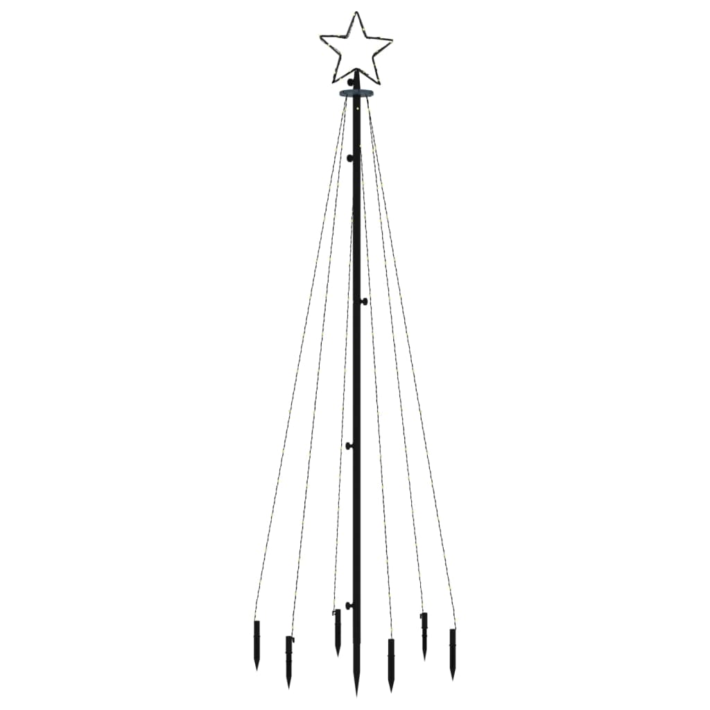 

vidaXL Kerstboom met grondpin 108 LED's warmwit 180 cm