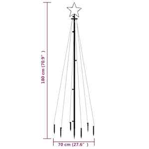 Vánoční strom s hrotem 108 teple bílých LED diod 180 cm - obrázek 10