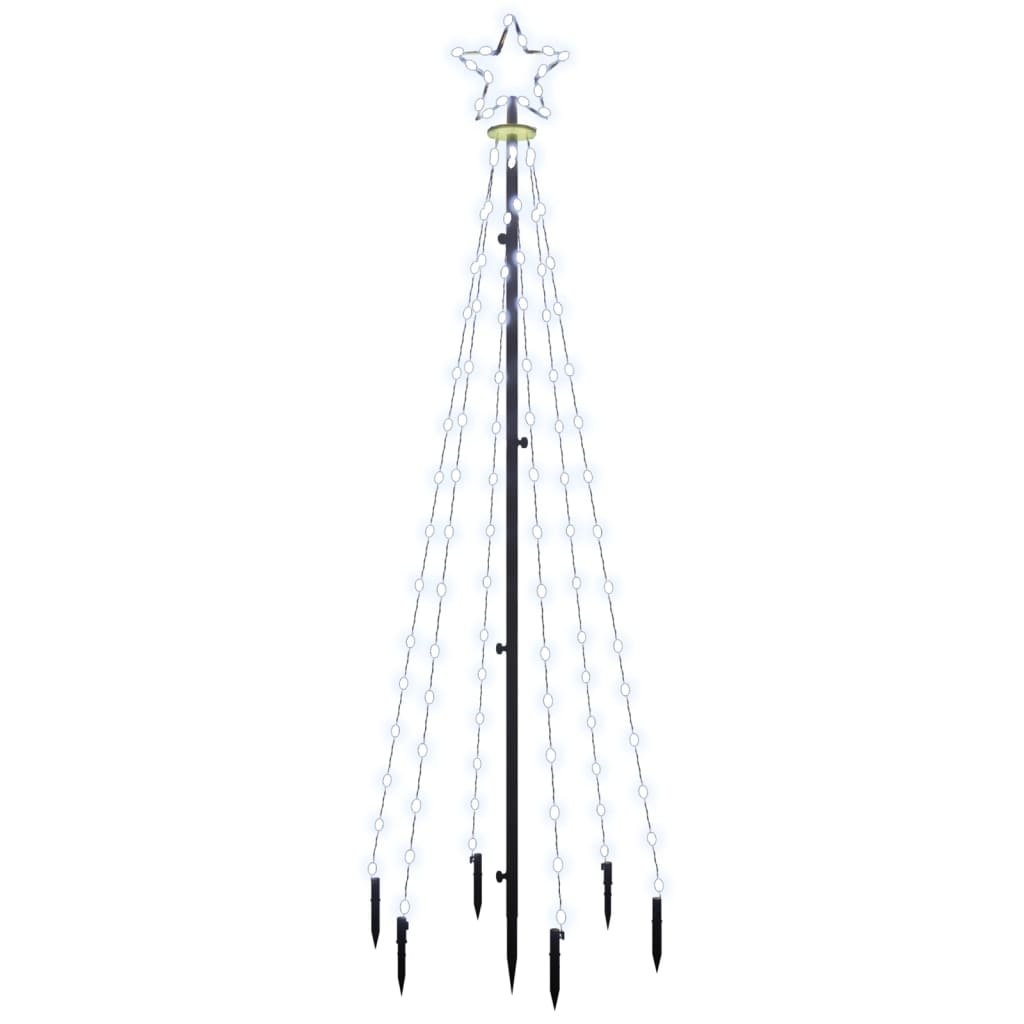 Brad de Crăciun, 108 LED-uri alb rece, 180 cm, cu țăruș