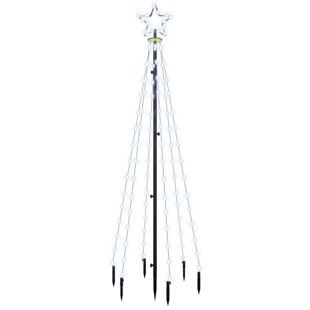 

vidaXL Christmas Tree with Spike Cold White 108 LEDs 6 ft