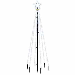 Vánoční strom s hrotem 108 studených bílých LED diod 180 cm - obrázek 2
