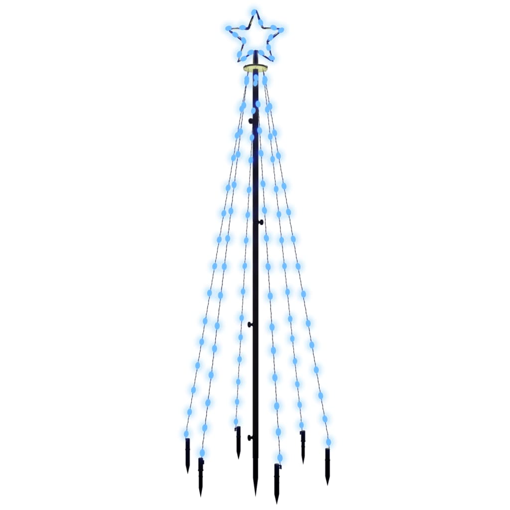 

vidaXL Christmas Tree with Spike Blue 108 LEDs 6 ft