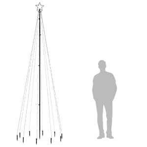 Vánoční strom s hrotem 310 teple bílých LED diod 300 cm - obrázek 9