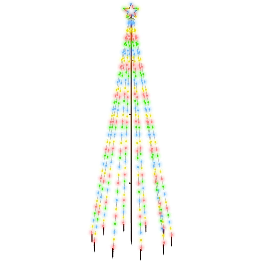 

vidaXL Christmas Tree with Spike Colorful 310 LEDs 10 ft