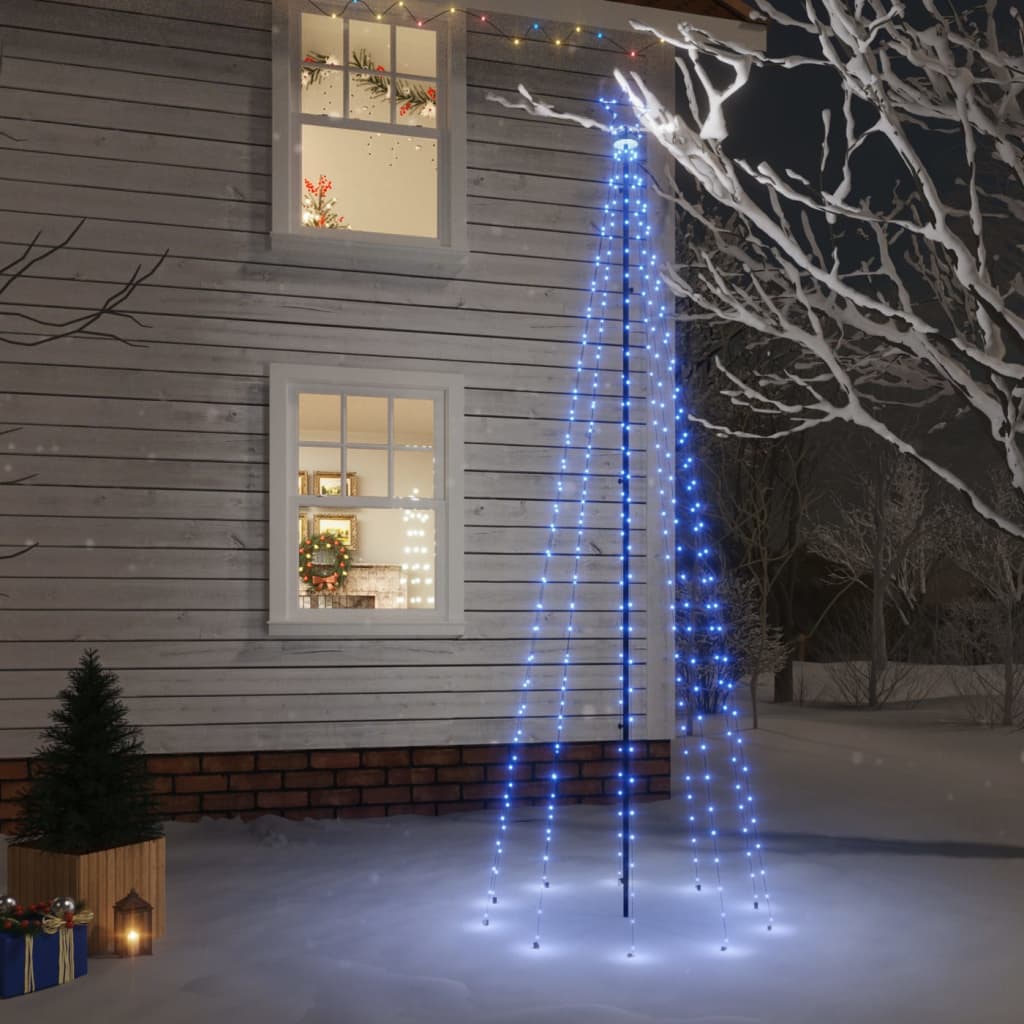 Vánoční strom s hrotem 310 modrých LED diod 300 cm