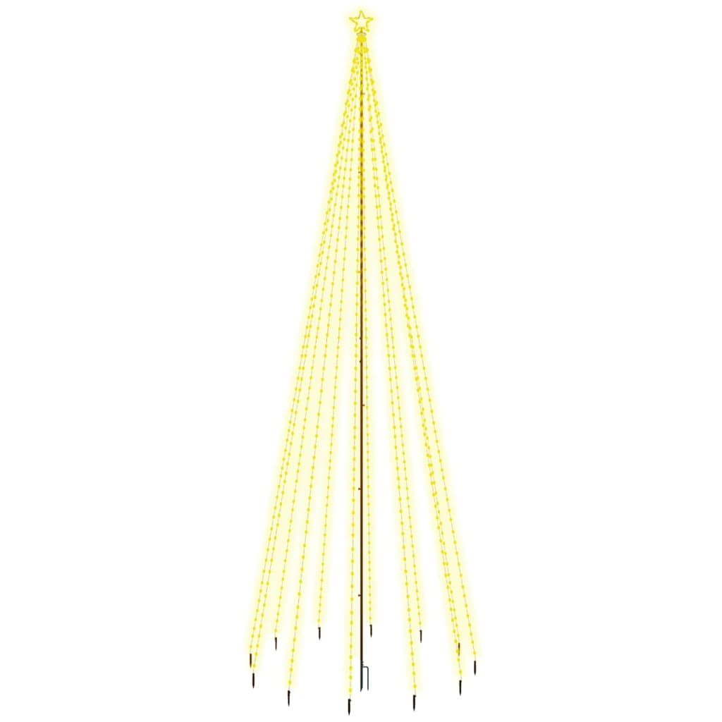 vidaXL Vánoční strom s hrotem 732 teple bílých LED diod 500 cm