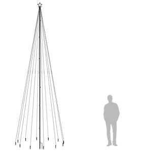 Vánoční strom s hrotem 732 teple bílých LED diod 500 cm - obrázek 9