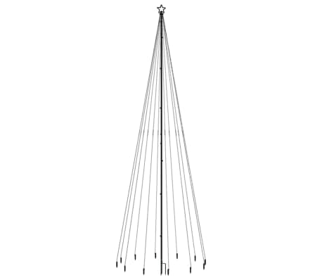 vidaXL Juletre med bakkeplugg 732 lysdioder kaldhvit 500 cm