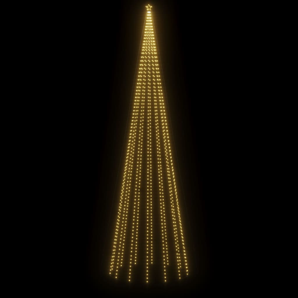  Vianočný stromček so špicom 1134 teplých bielych LED 800 cm