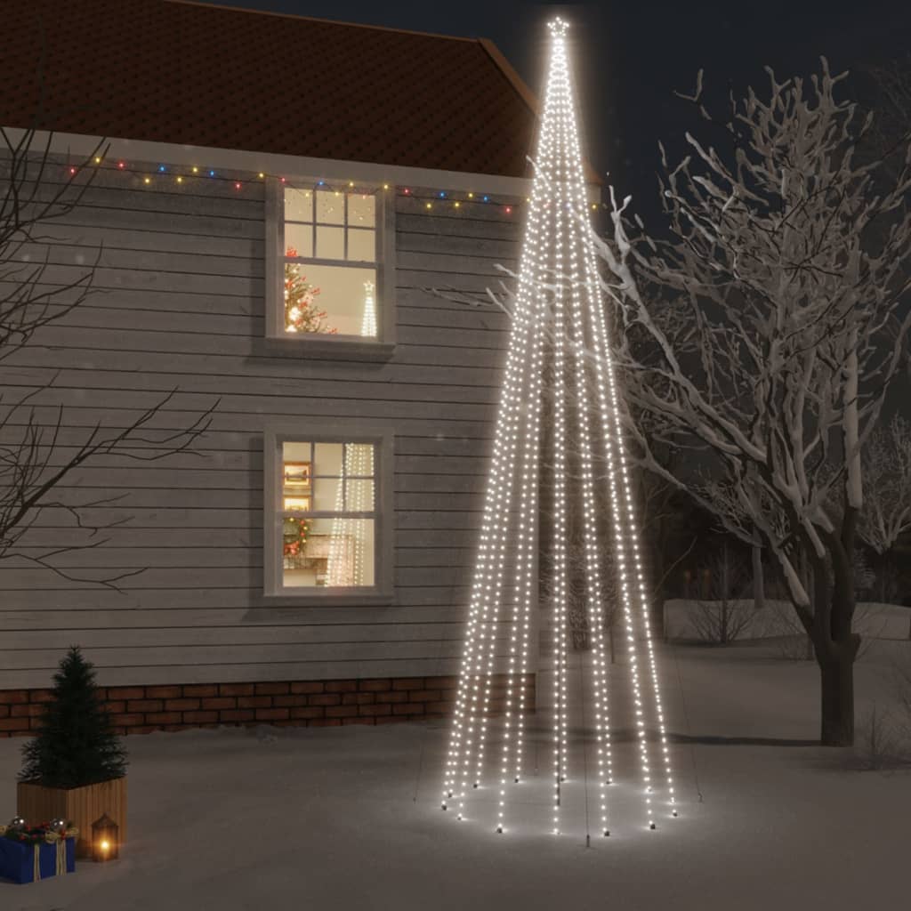 vidaXL Brad de Crăciun, 1134 LED-uri, alb cald, 800 cm, cu țăruș 1134 imagine noua