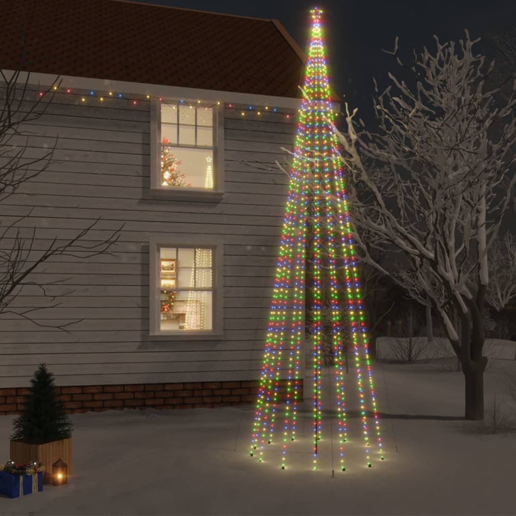 Vánoční strom s hrotem 1 134 barevných LED diod 800 cm