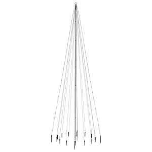 vidaXL Brad de Crăciun cu țăruș, 1134 LED-uri, albastru, 800 cm