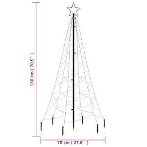 Vánoční strom s hrotem 200 teple bílých LED diod 180 cm - obrázek 10