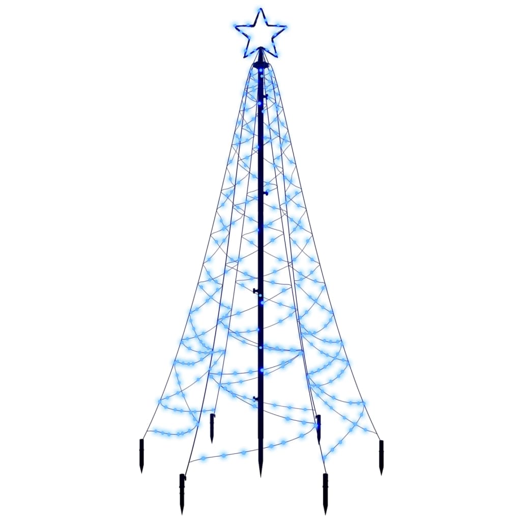 

vidaXL Christmas Tree with Spike Blue 200 LEDs 6 ft