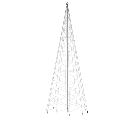 vidaXL Albero di Natale con Puntale Bianco Caldo 3000 LED 800 cm