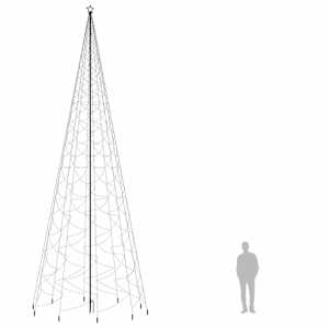 Vánoční stromek s hrotem 3 000 teple bílých LED diod 800 cm - obrázek 8