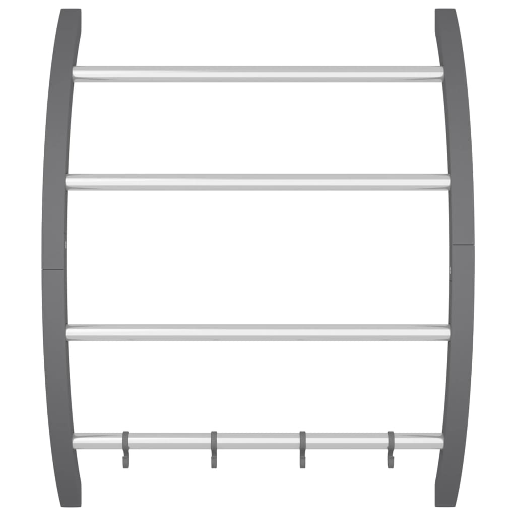 Drying Rack Wall Mounted Hanging Clothes Laundry Drying Rack Aluminum vidaXL - Picture 21 of 23