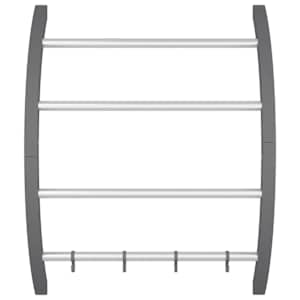 vidaXL Porte-serviettes avec crochets Argent&eacute; 56x16x72 cm Aluminium