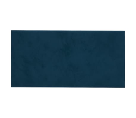 vidaXL Panneaux muraux 12 pcs Bleu 30x15 cm Velours 0,54 m²