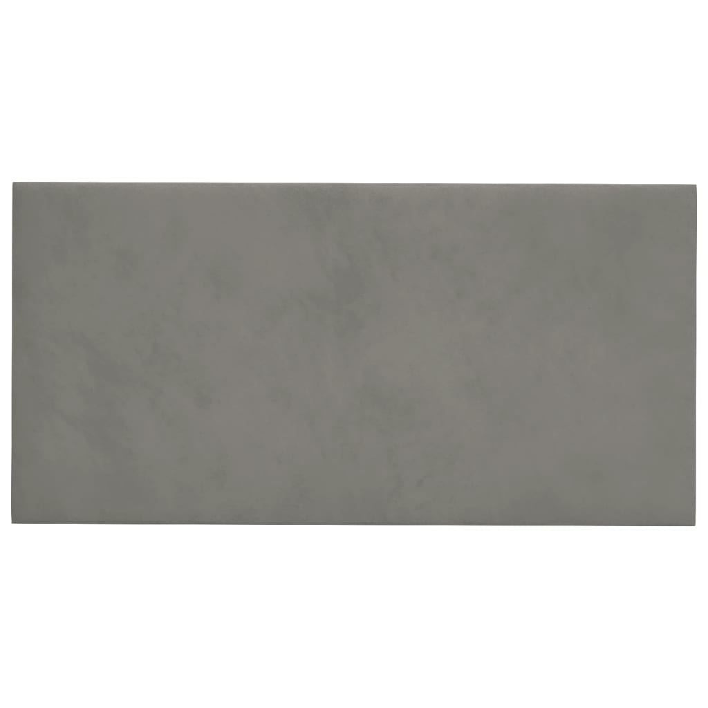 vidaXL Nástenné panely 12 ks bledosivé 30x15 cm zamat 0,54 m²