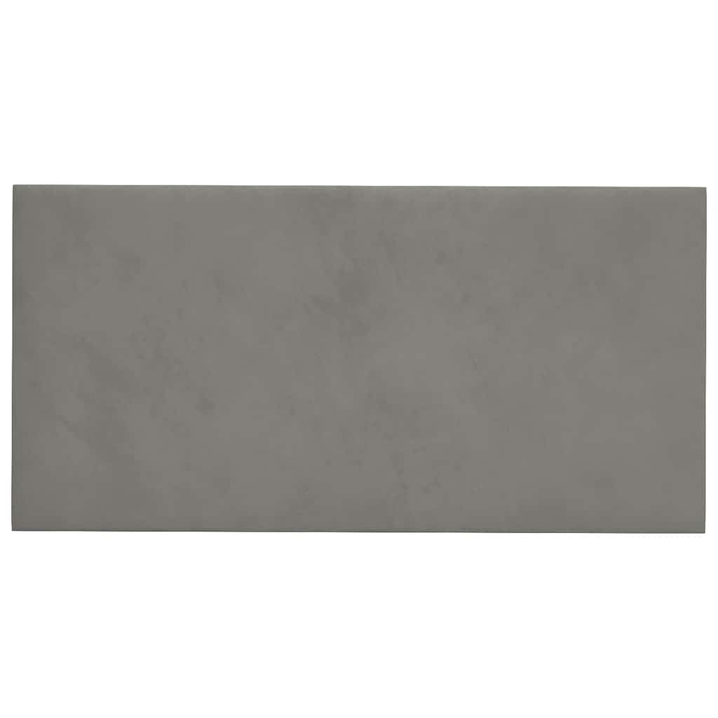 vidaXL Nástenné panely 12 ks bledosivé 30x15 cm zamat 0,54 m²