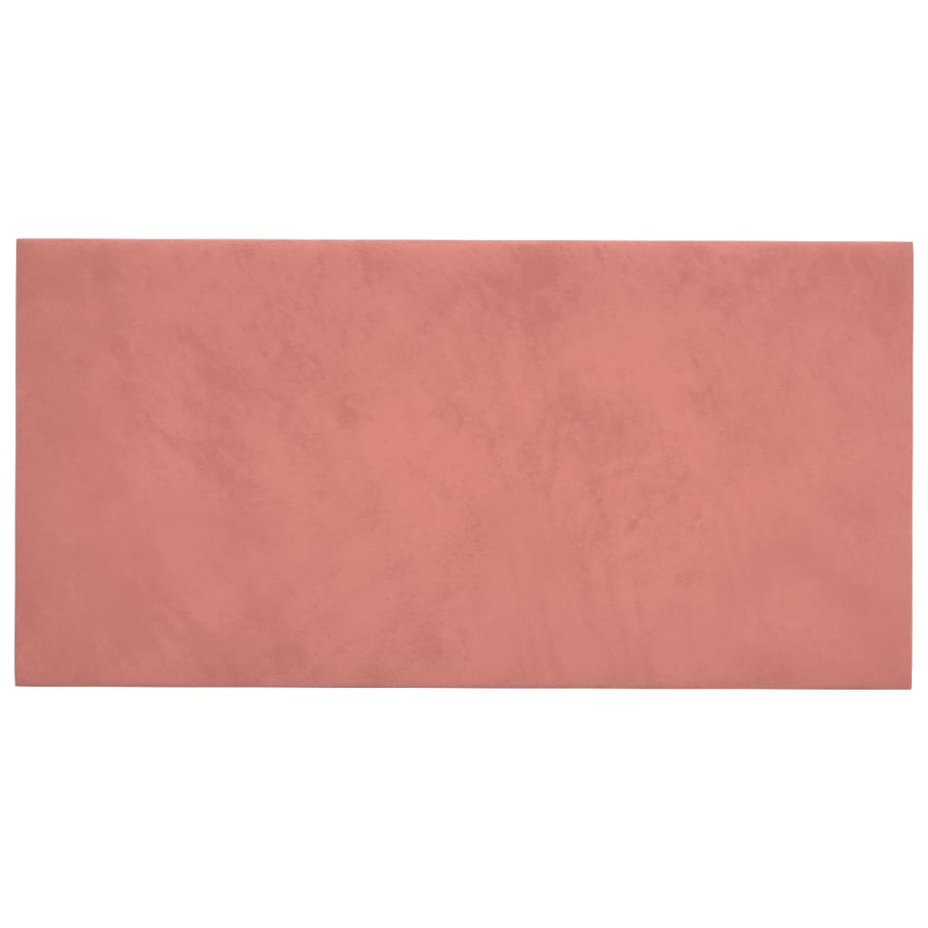 vidaXL Panele ścienne, 12 szt., różowe, 30x15 cm, aksamit, 0,54 m²