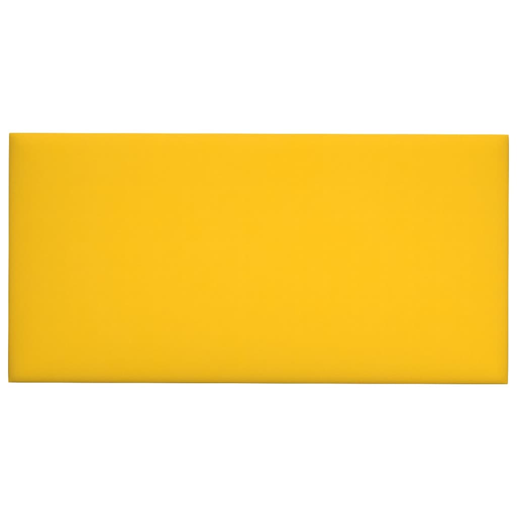 vidaXL vægpaneler 12 stk. 30x15 cm 0,54 m² fløjl gul