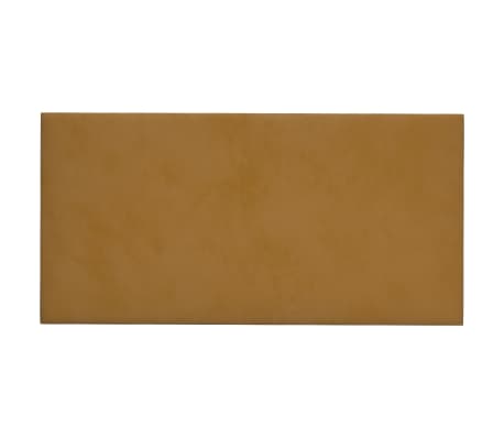 vidaXL Paneles de pared 12 uds terciopelo marrón 30x15 cm 0,54 m²