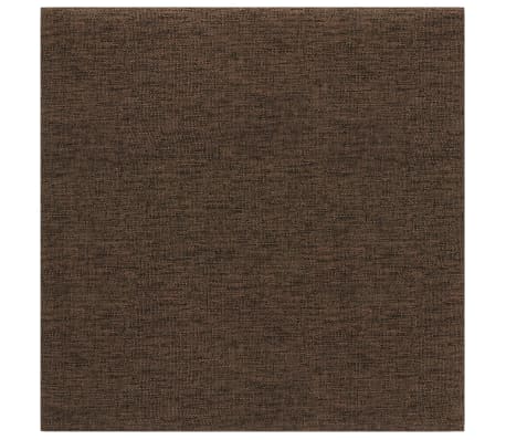 vidaXL Panouri de perete 12 buc. maro 30x30 cm material textil 1,08 m²