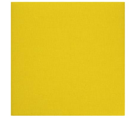 vidaXL Panneaux muraux 12 pcs Jaune clair 30x30 cm Tissu 1,08 m²