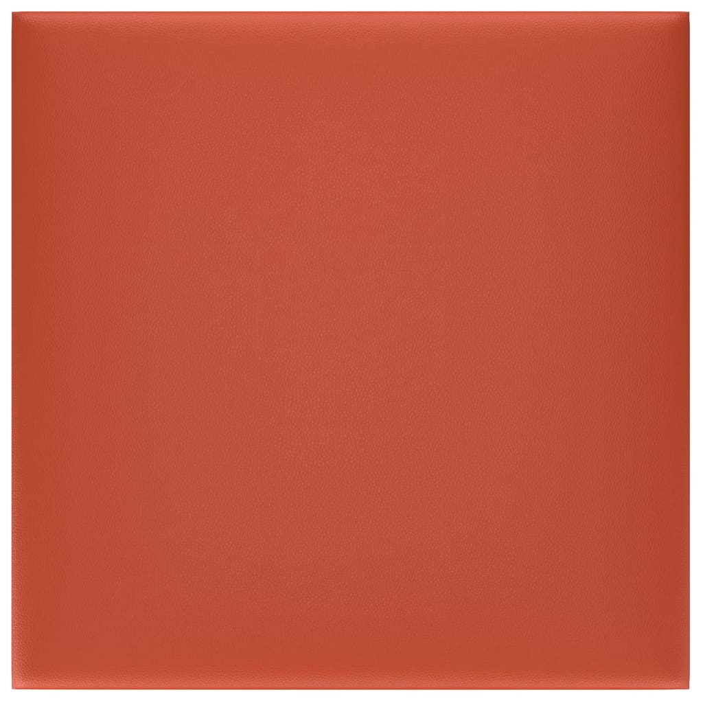vidaXL Panouri perete 12 buc. roșu 30x30 cm piele ecologică 1,08 m²