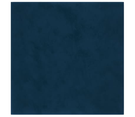 vidaXL Wandpaneele 12 Stk. Blau 30x30 cm Samt 1,08 m²