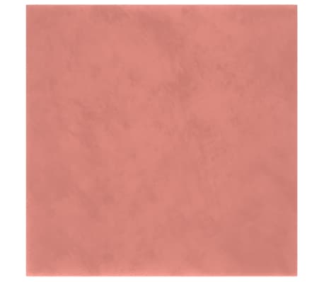 vidaXL Panouri de perete 12 buc. roz 30x30 cm catifea 1,08 m²