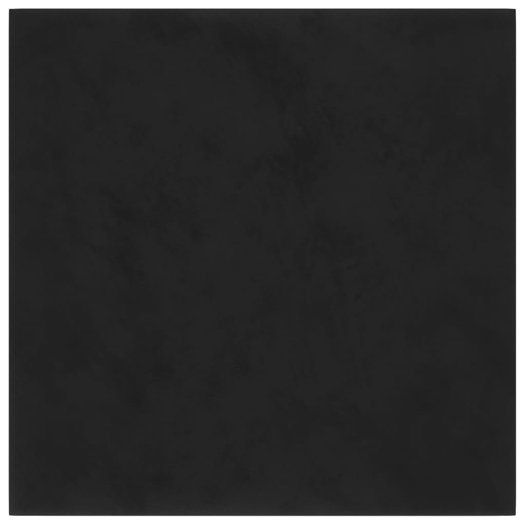vidaXL Nástenné panely 12 ks čierne 30x30 cm zamatové 1,08 m²