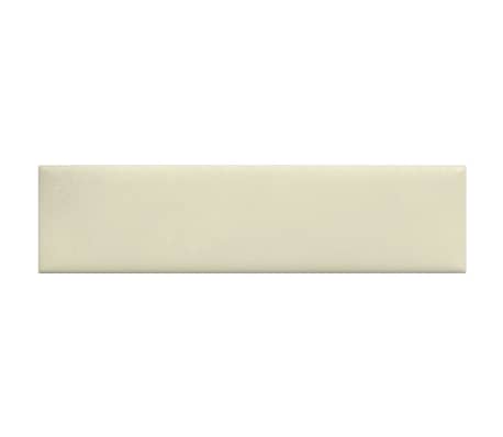 vidaXL Wandpaneele 12 Stk. Creme 60x15 cm Kunstleder 1,08 m²