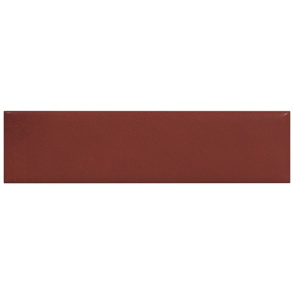 vidaXL Panneaux muraux 12pcs Rouge bordeaux 60x15cm Similicuir 1,08 m²