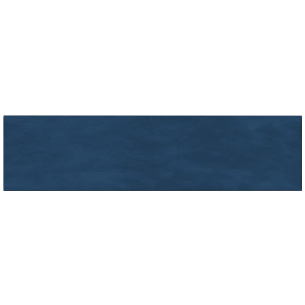 vidaXL Wandpanelen 12 st 1,08 m² 60x15 cm fluweel blauw afbeelding