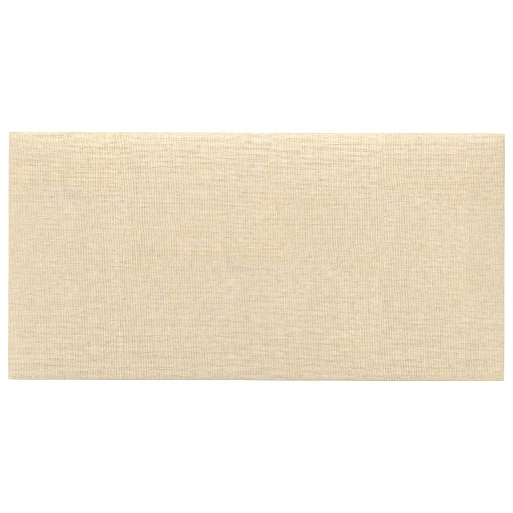 

vidaXL Wandpanelen 12 st 2,16 m² 60x30 cm stof crèmekleurig