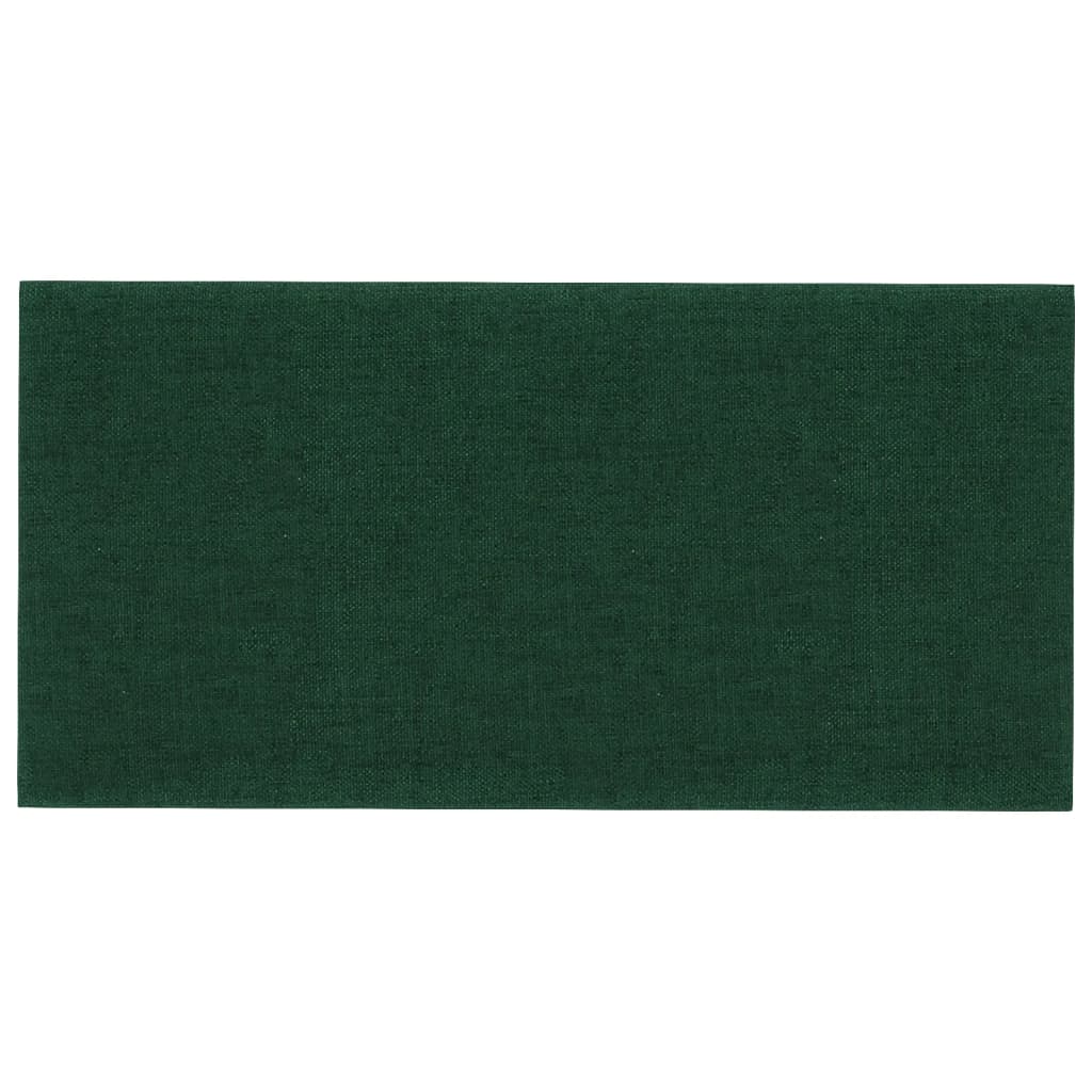 vidaXL Paneles de pared 12 uds tela verde oscuro 60x30 cm 2,16 m²