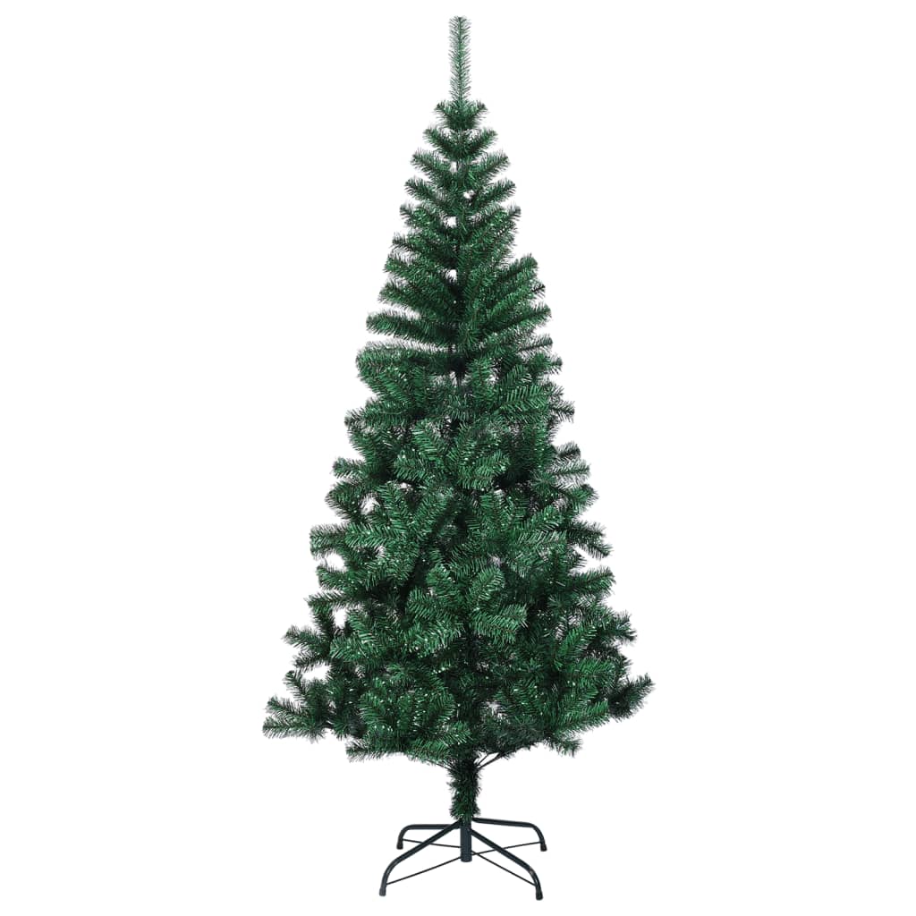 vidaXL Brad de Crăciun artificial cu vârfuri irizate verde 180 cm PVC
