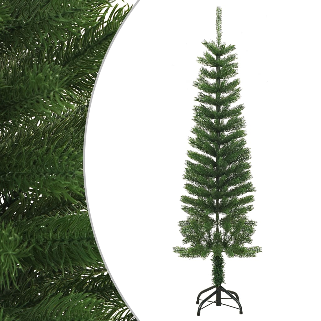 vidaXL kunstigt smalt juletræ med juletræsfod 150 cm PE