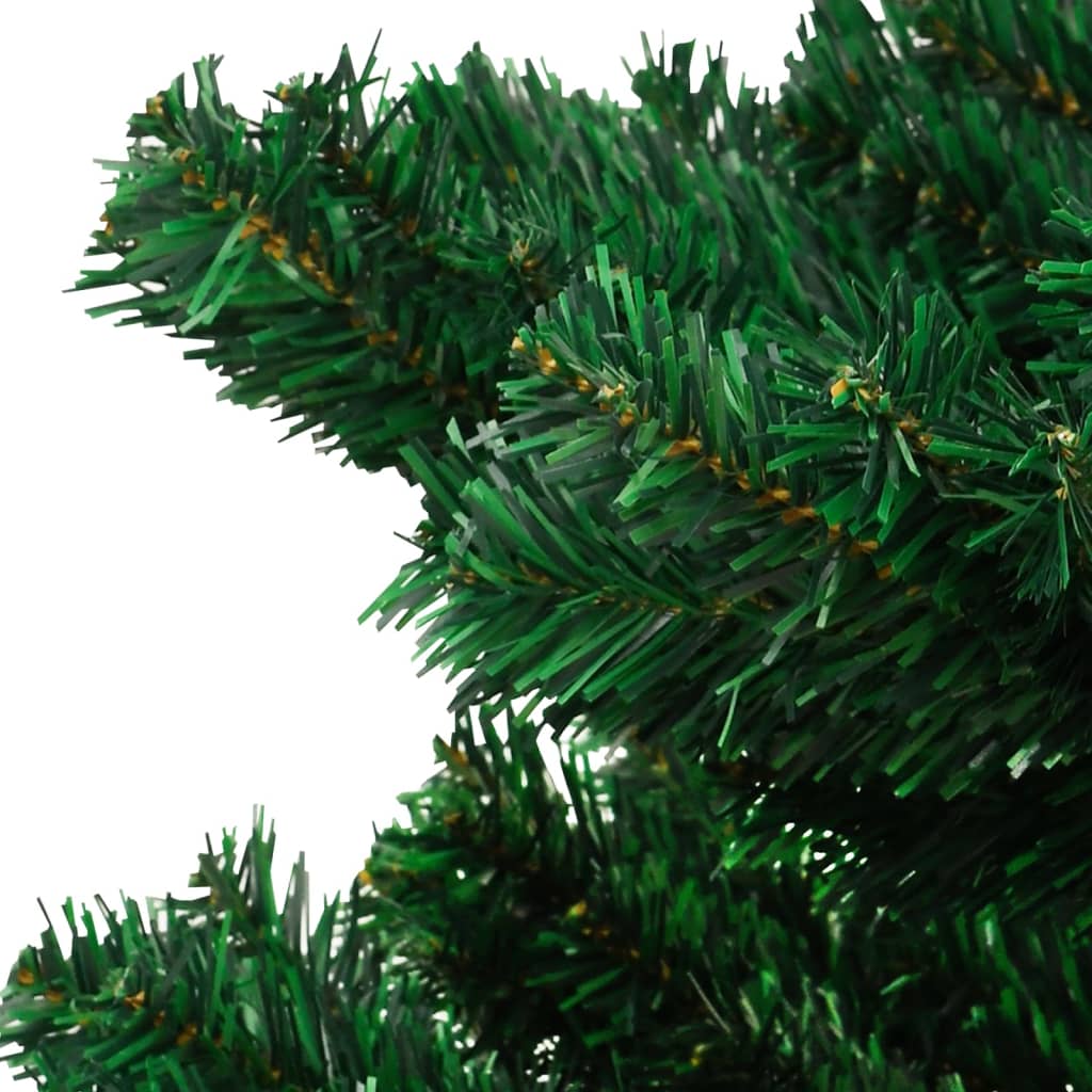 Spiral-Weihnachtsbaum mit Ständer und LEDs Grün 150 cm PVC | Stepinfit.de