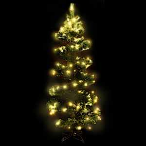 Spirálový vánoční stromek s LED a stojanem zelený 180 cm PVC - obrázek 3