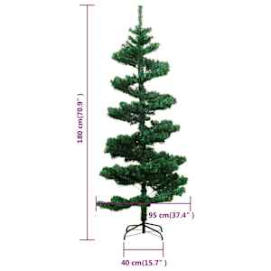 Spirálový vánoční stromek s LED a stojanem zelený 180 cm PVC - obrázek 10
