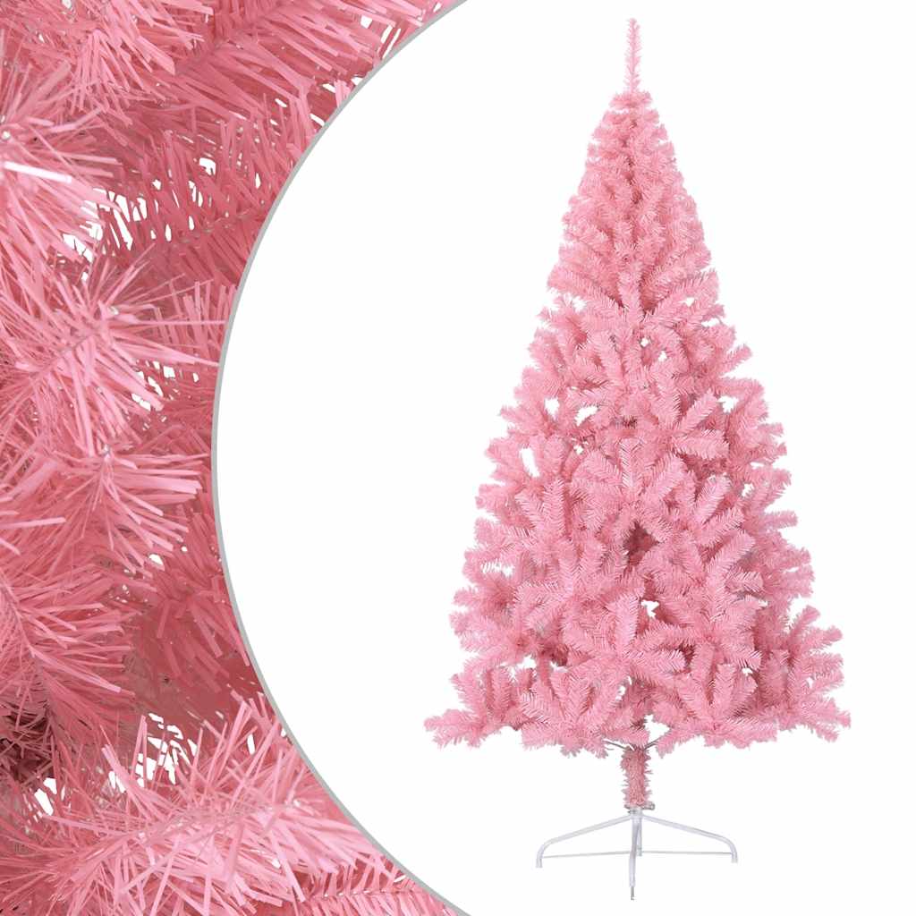 Thumbnail - vidaXL Künstlicher Halb-Weihnachtsbaum mit Ständer Rosa 180 cm PVC