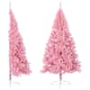 vidaXL poolik kunstkuusk alusega, roosa, 210 cm, PVC