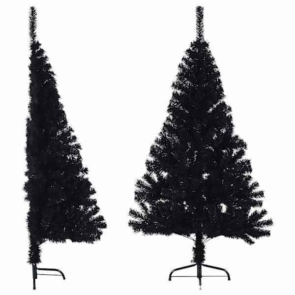 vidaXL poolik kunstkuusk alusega, must, 120 cm, PVC
